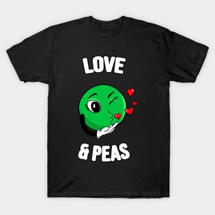 Love & Peas Funny Pea Love Pun Vegetable T-Shirt